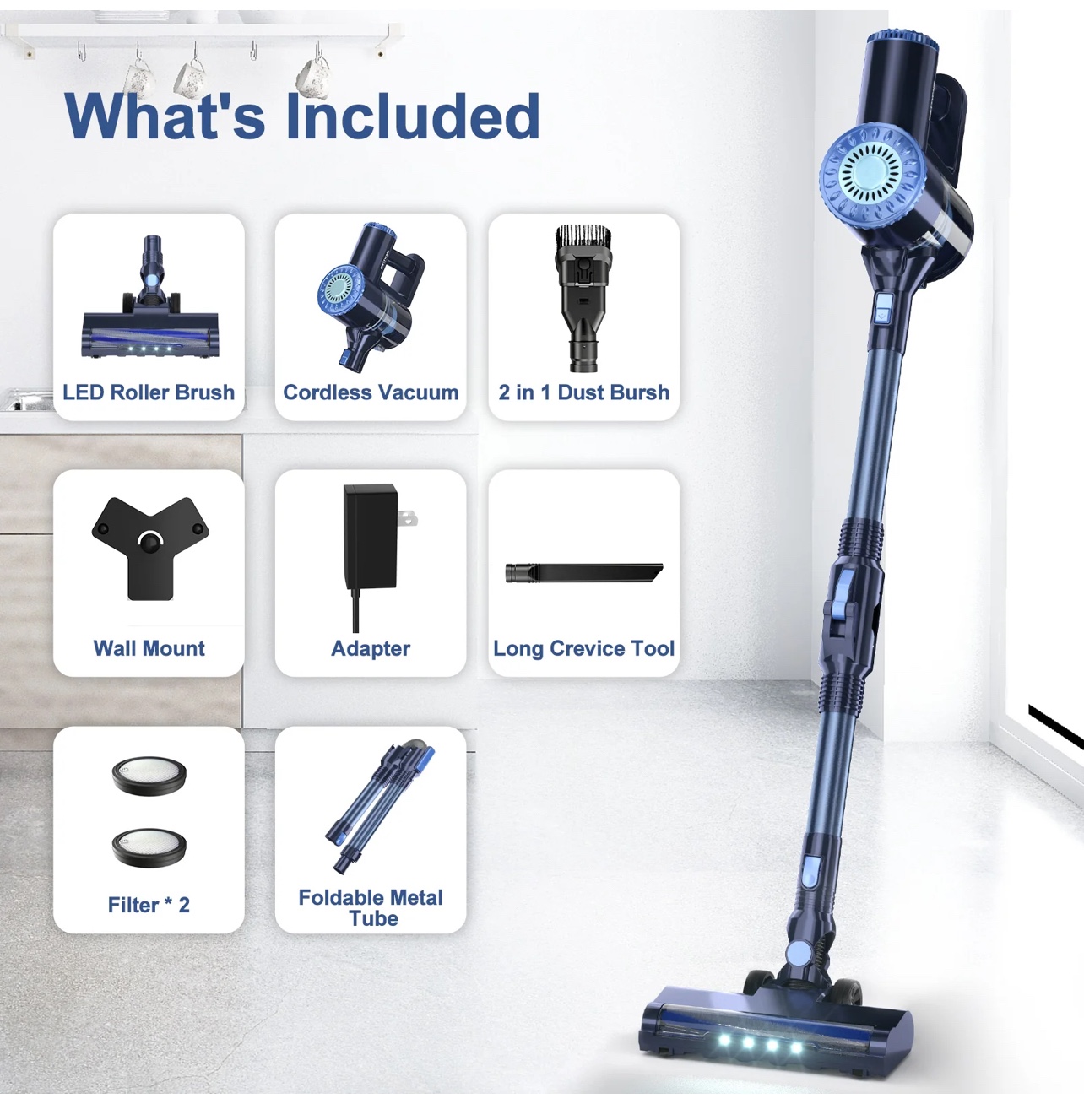 PRETTYCARE 6 in 1 Cordless Stick Vacuum Cleanerii - photo 4