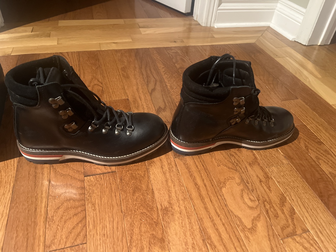 Black Leather Hiking Boots - photo 3