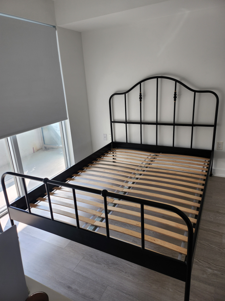 MOVING SALE - Black Steel Bed Frame