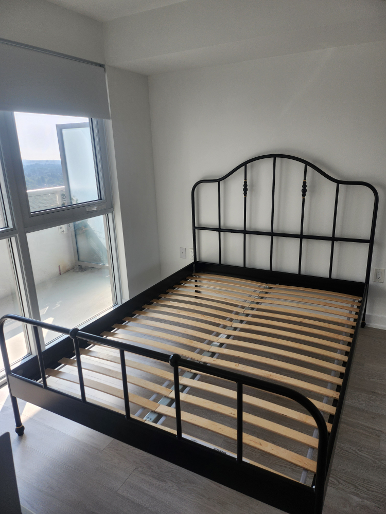 MOVING SALE - Black Steel Bed Frame - photo 2