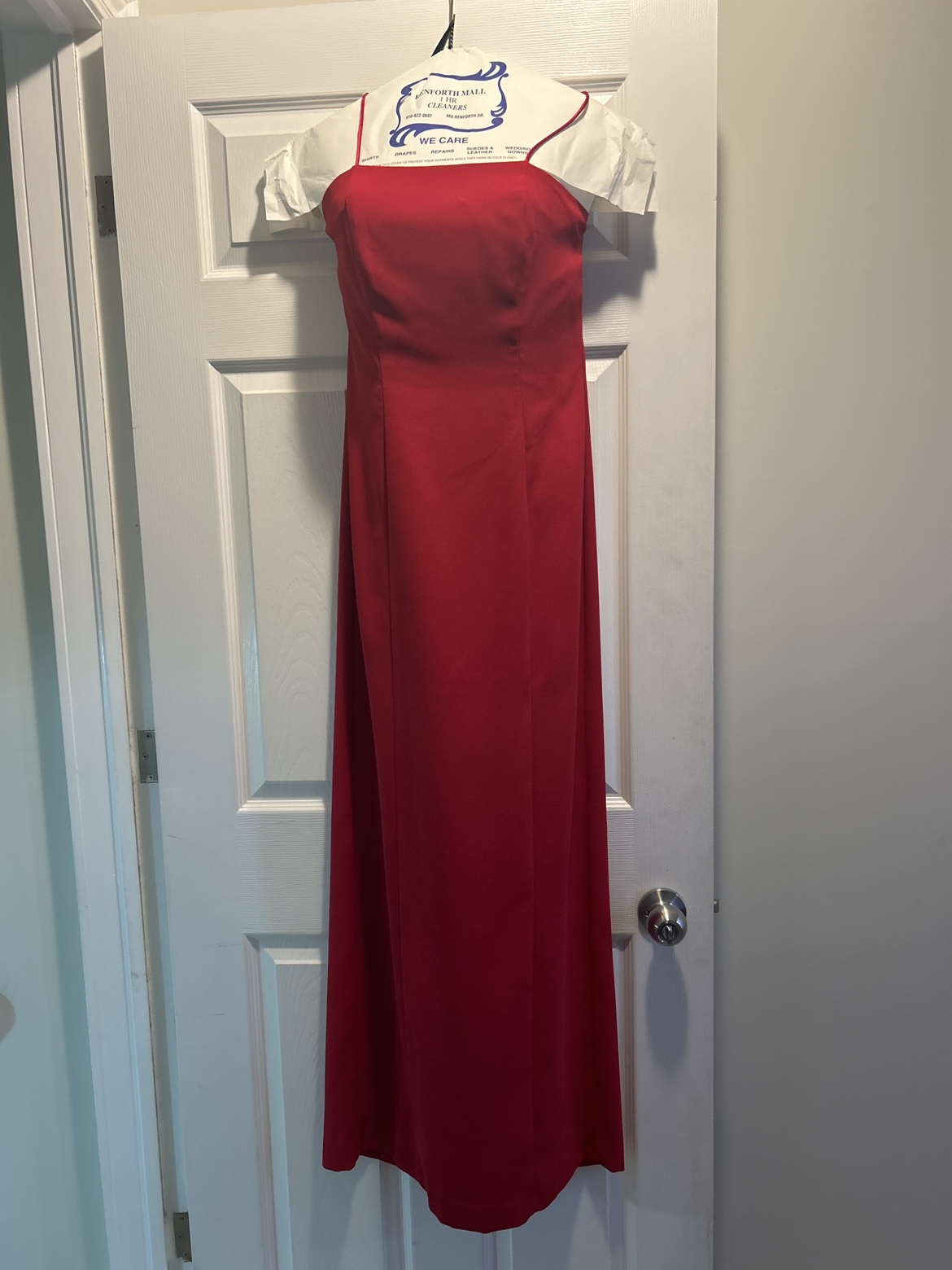 Red Strapless Maxi Dress