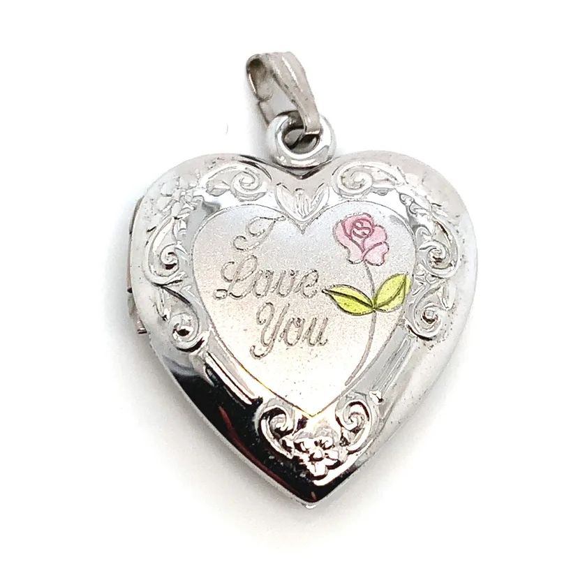 Silver “I love you” Heart Locket image indicator(8)