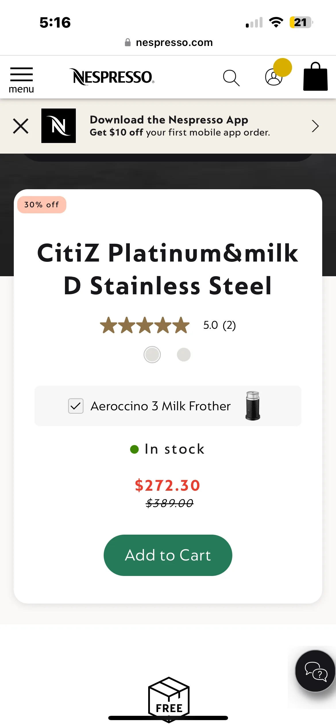 Nespresso Pixie Espresso Machine & Nespresso Milk Frother image indicator(3)