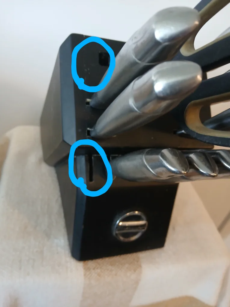 Kitchen-Aid Knife & Block Set. It's available. Non-negotiable. image indicator(5)