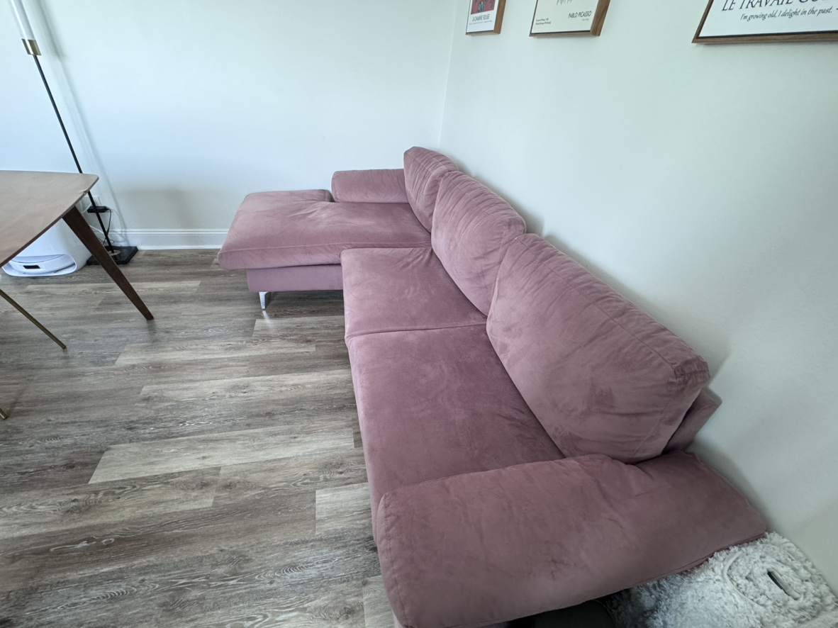 Pink Sectional Sofa - photo 5