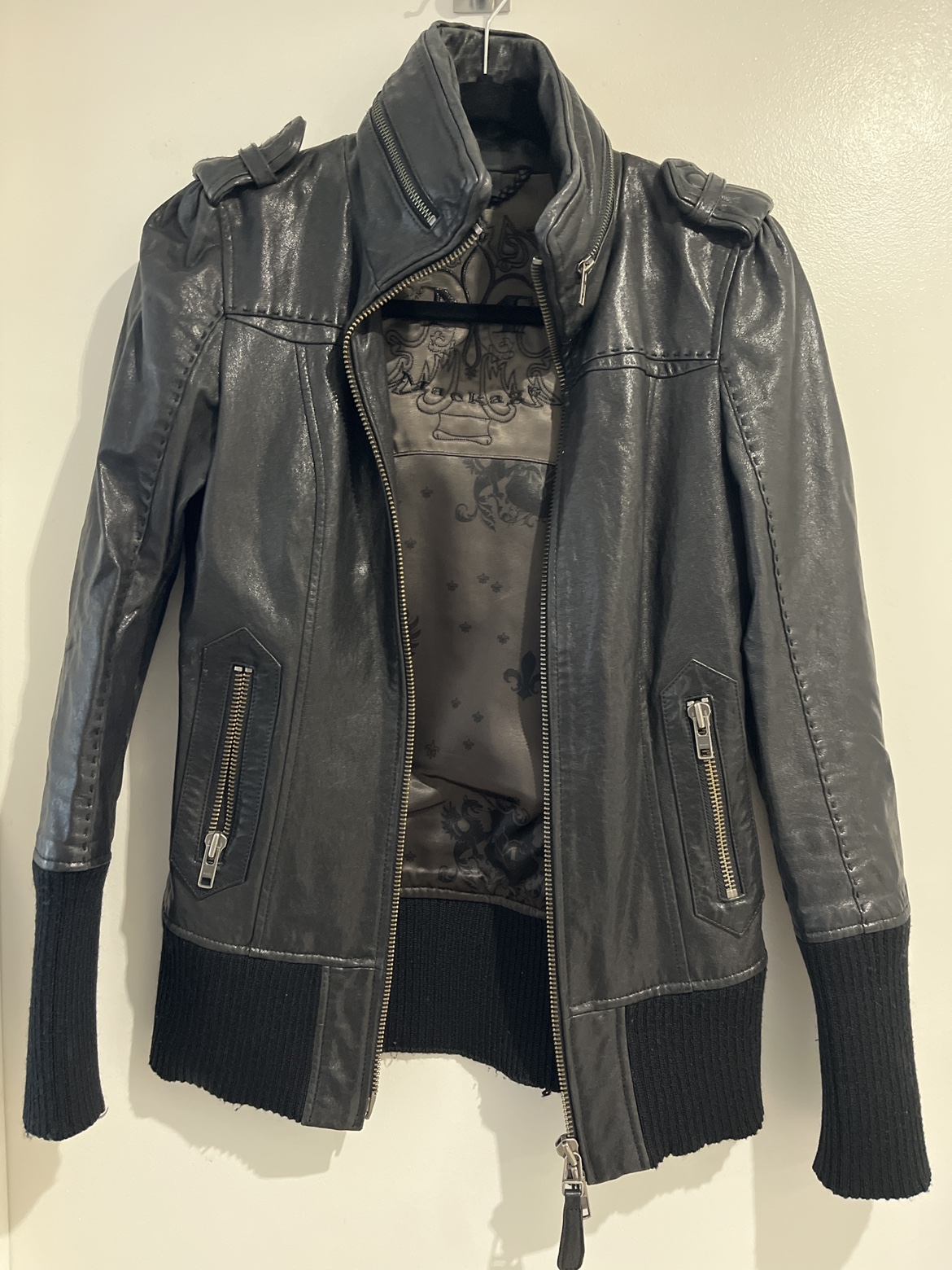 Mackage Black Leather Jacket