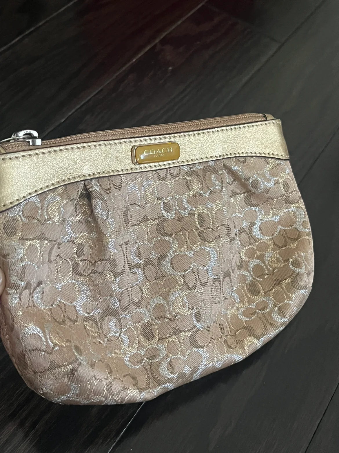 Coach monogram gold wristlet image indicator(3)