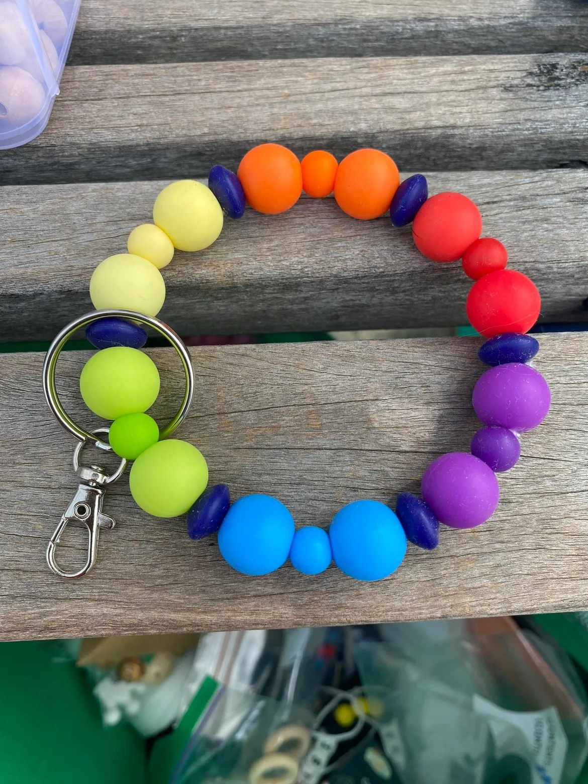 Silicone Bead Key Chain image indicator(7)