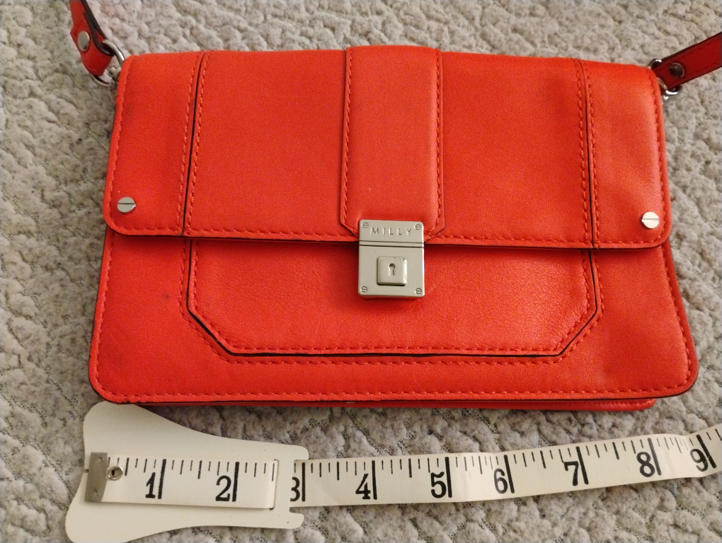 Milly Orange Leather Crossbody Bag - photo 3