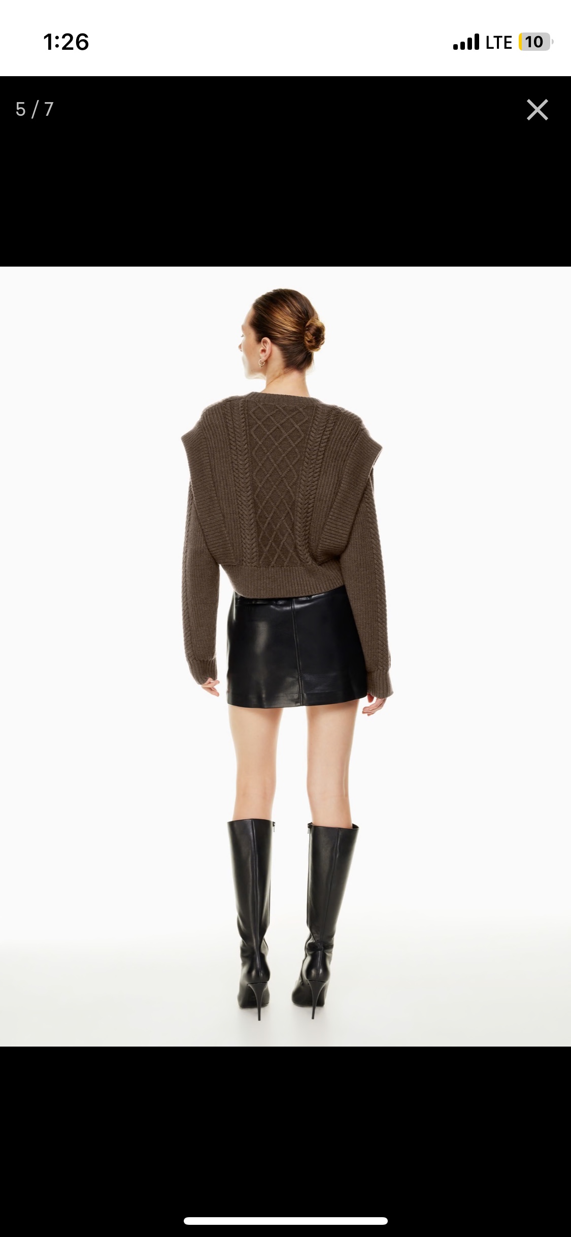 Babaton Brown Cable Knit Sweater - photo 5