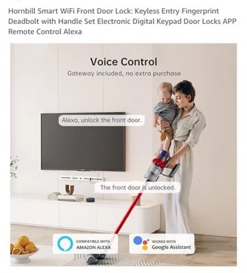 🧡Hornbill Smart WiFi Front Door Lock image indicator(5)