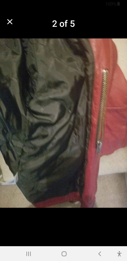 Red Gap Leather Jacket - photo 4