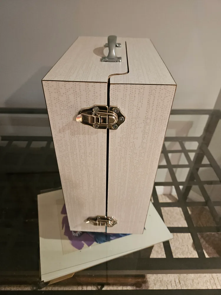 Small Wooden Storage Case with Handle thumbnail