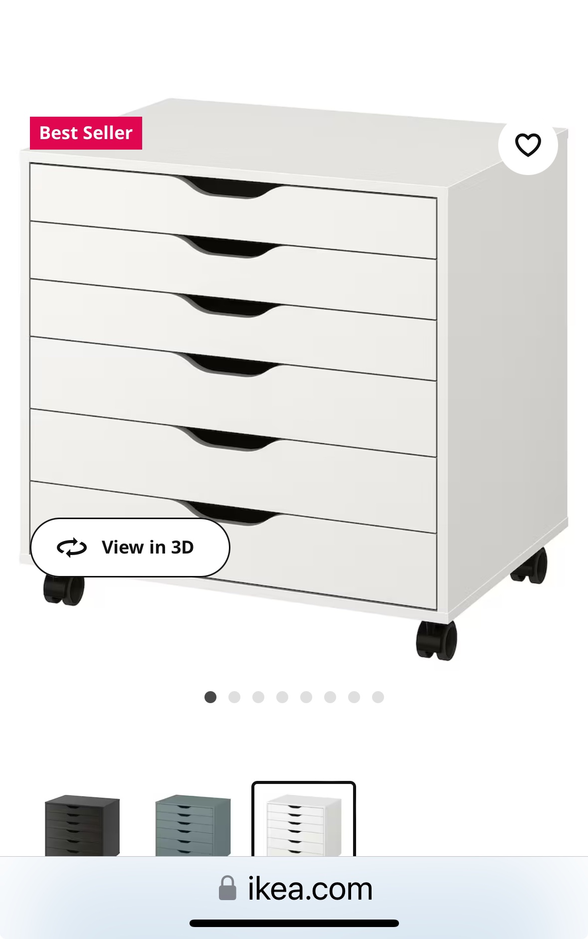 IKEA ALEX 6-drawer Chest on Casters