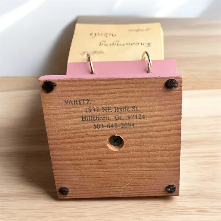 Vintage Pink Wood Country Craft Encouraging Words Pedestal image indicator(3)