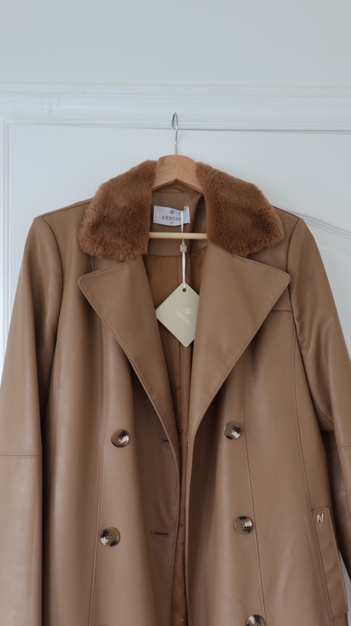 Faux Leather Coat