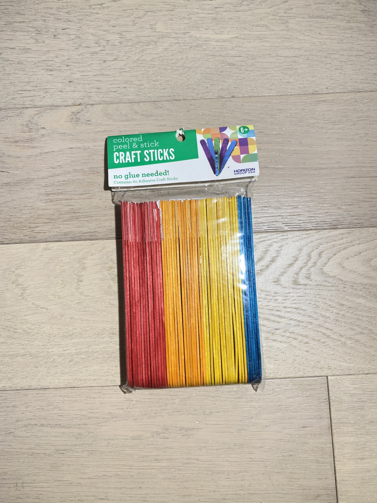 Colored craft sticks