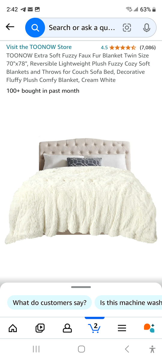 Brand new Extra Soft Faux Fur Blanket Twin size 70"×78".