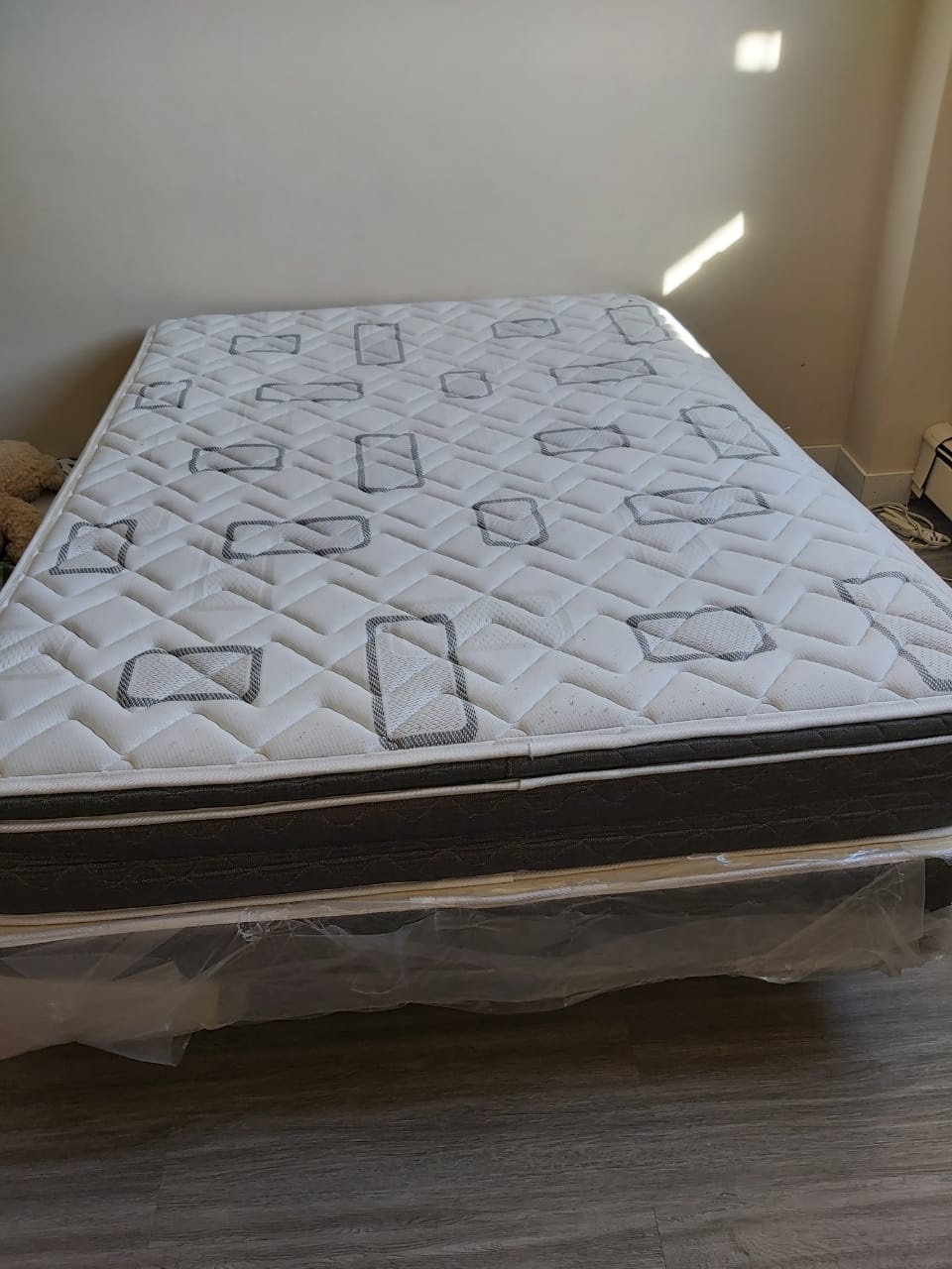 Queen size bed frame with Double Mattress(offer it)