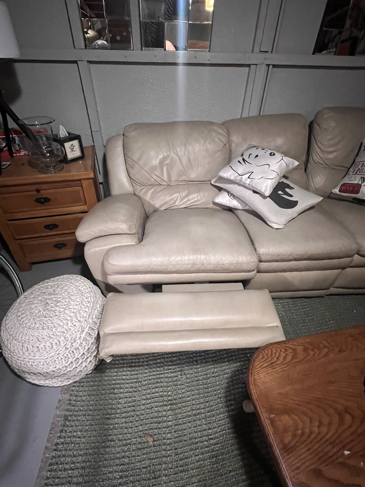 Reclining Leather Sofa - photo 2
