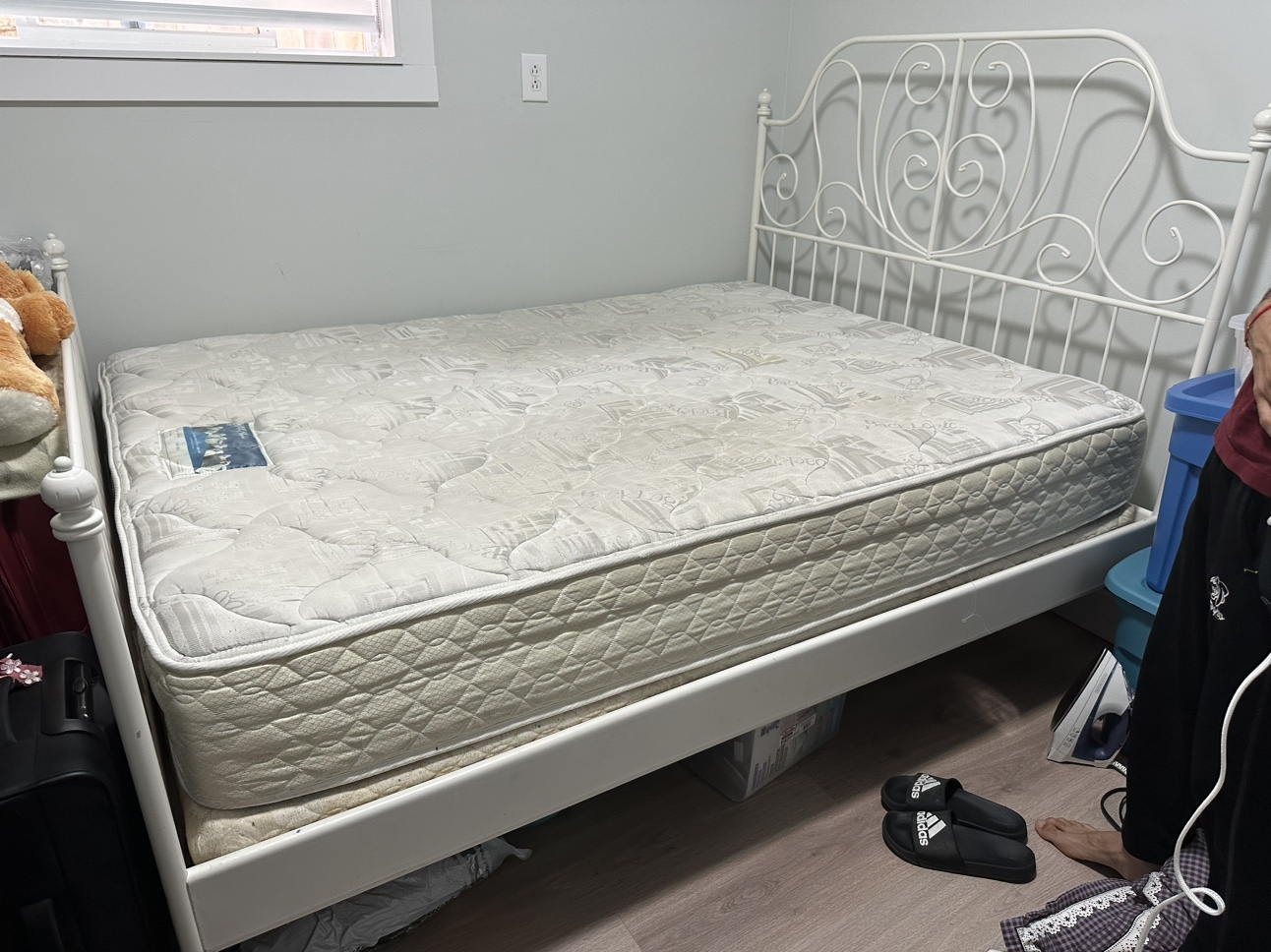 White Metal Bed Frame
