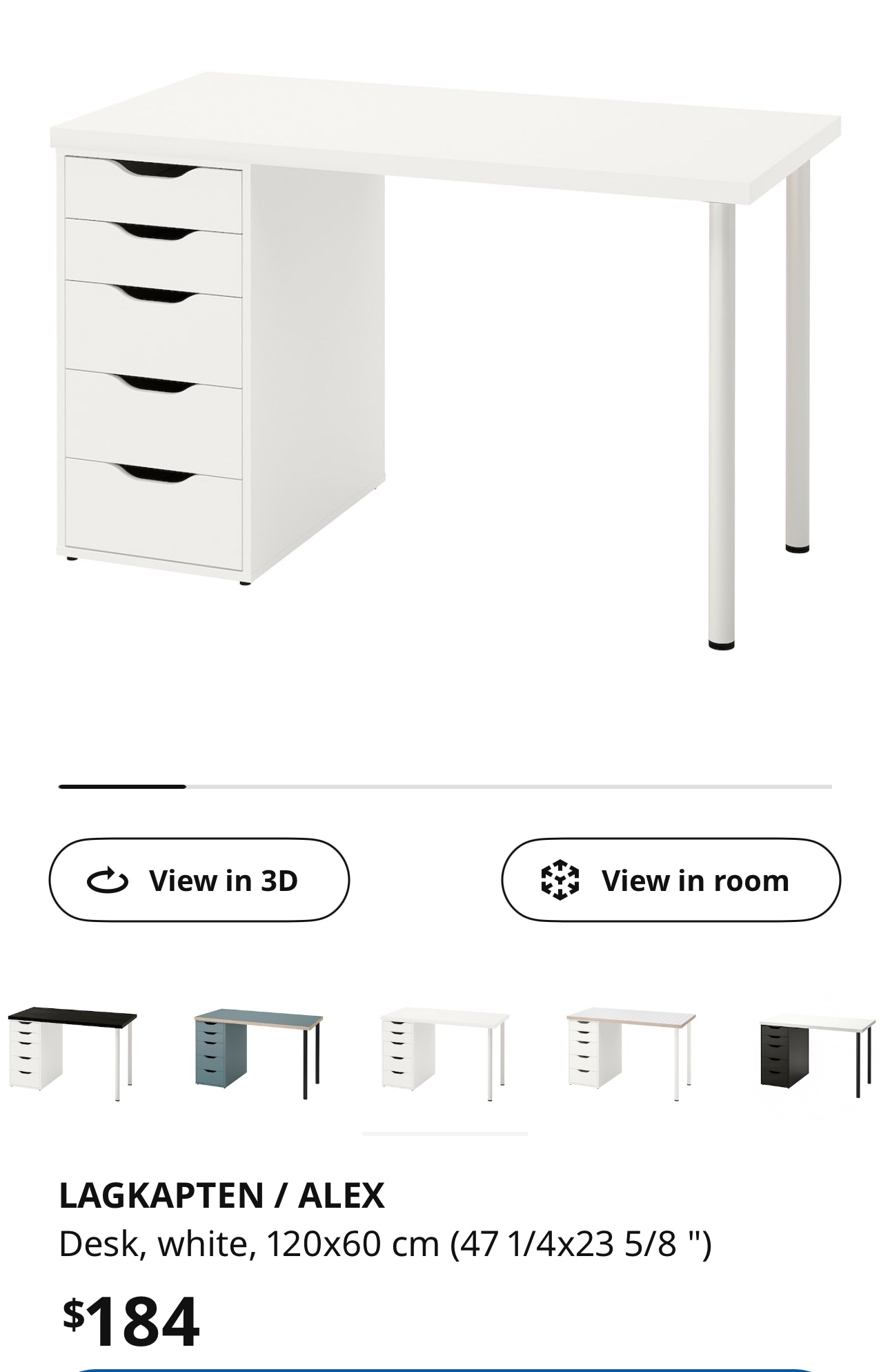 LAGKAPTENN / ALEX Desk white - photo 2