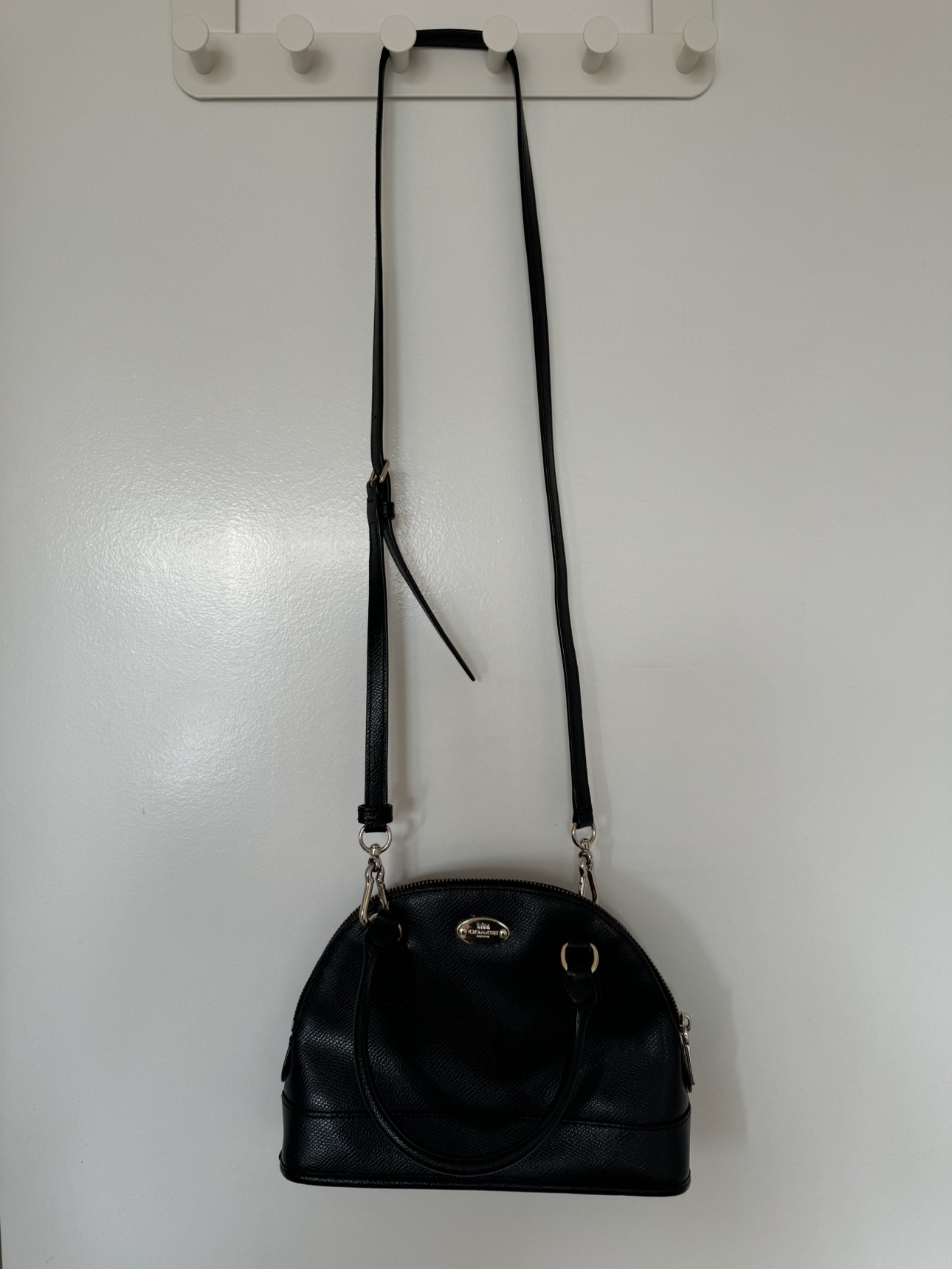 Black Coach Mini Saddle Bag - photo 3