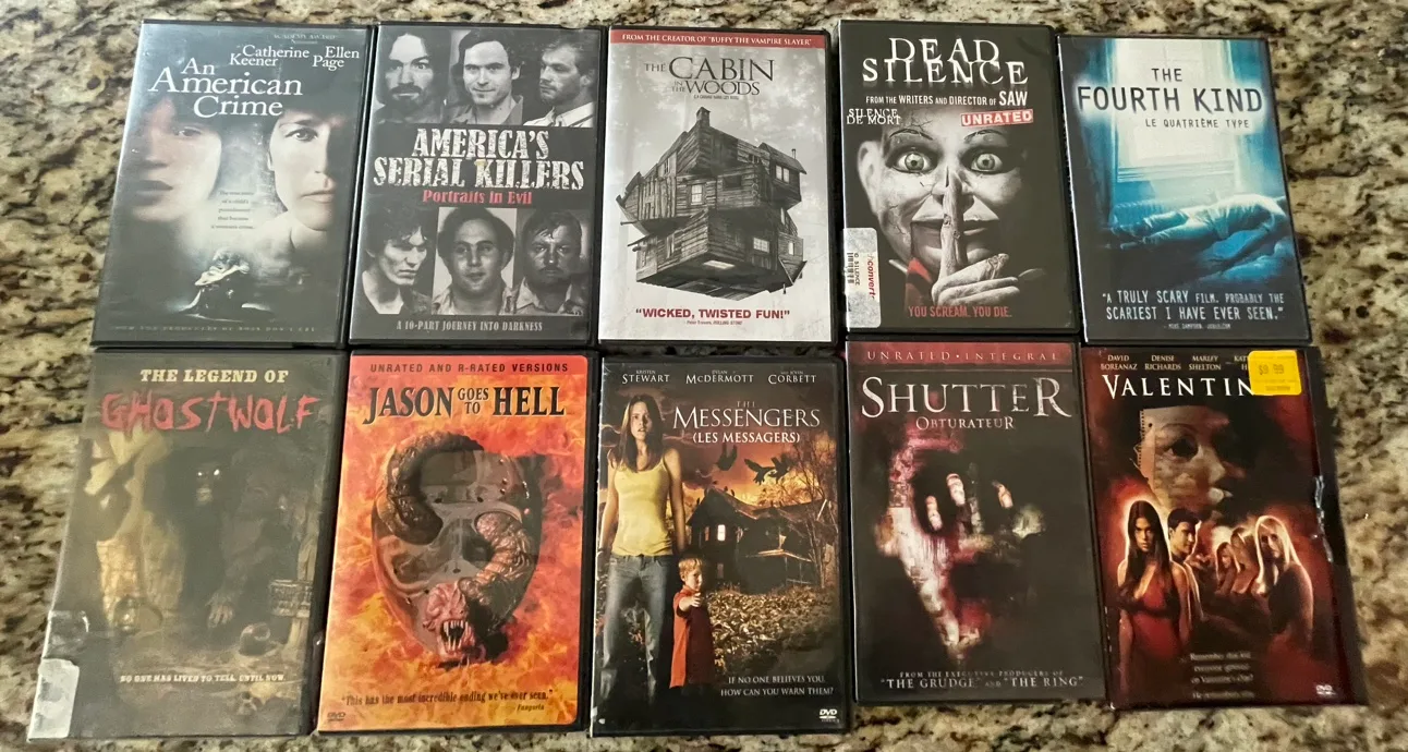 10 horror movies on DVD for $20 total thumbnail