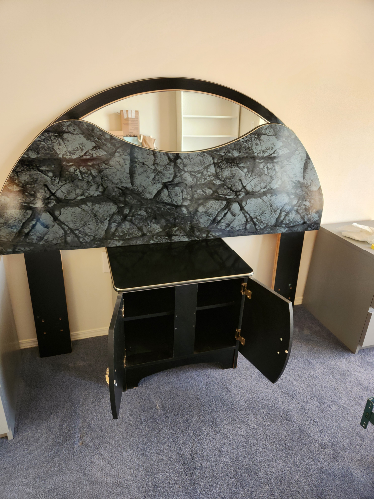 Black Marble Bedroom Set - photo 2