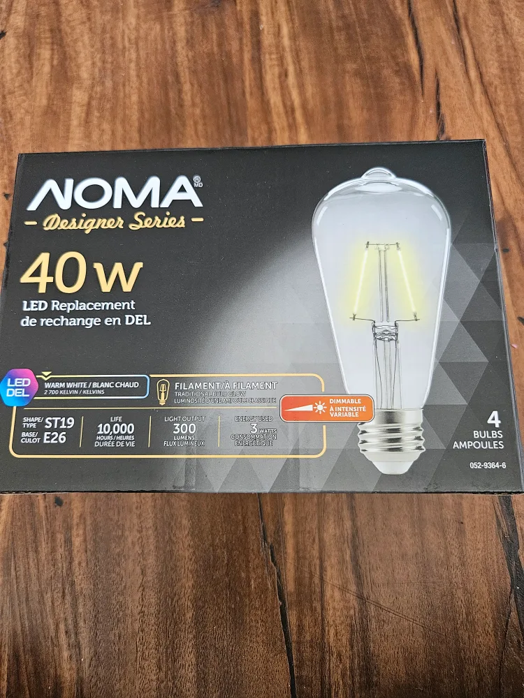 Noma Designer Series 40W LED Light Bulbs thumbnail