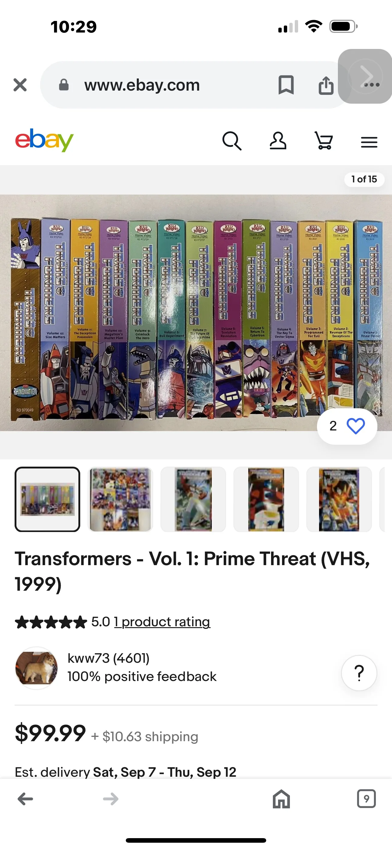 Classic Transformers VHS Tapes 1999 n 94 image indicator(3)