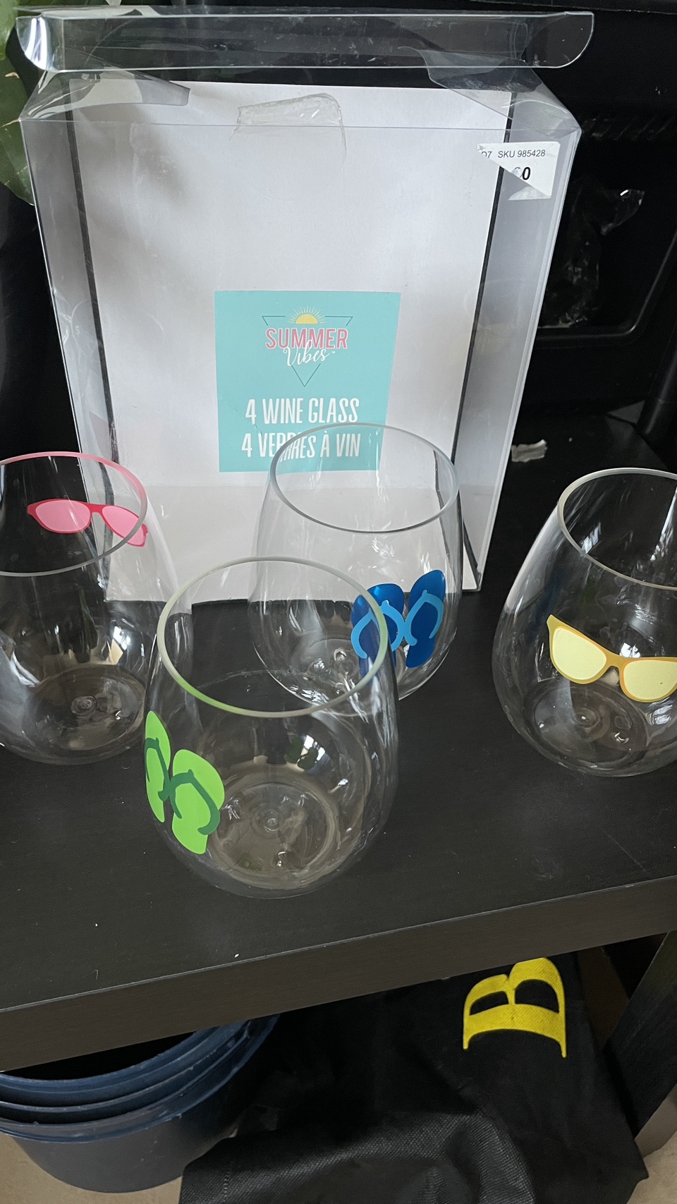Summer plastic glasses and Vases