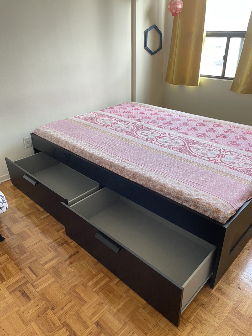 IKEA BRIMNES (Queen size) Bed frame with 4 drawers with mattress - photo 3