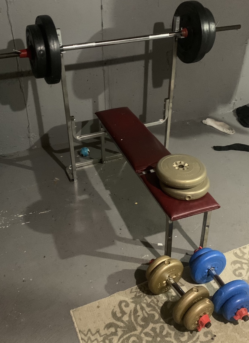 Weight Bench and Weights