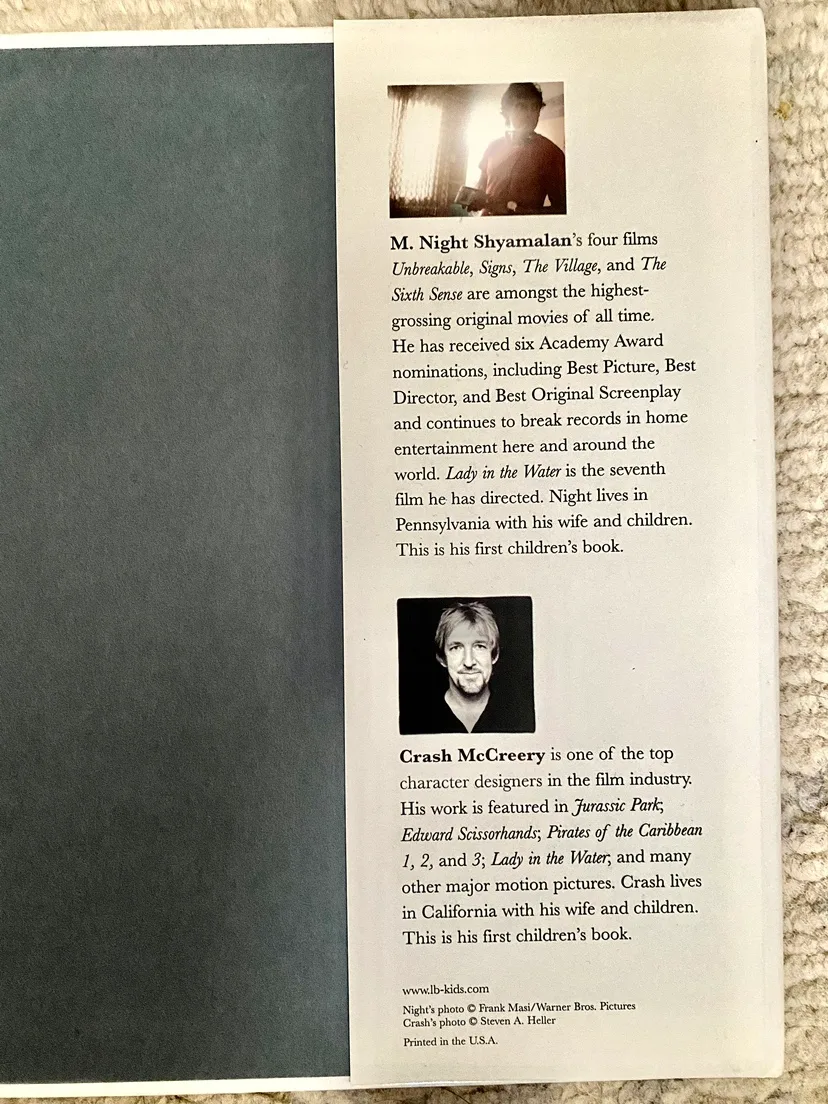 Signed Lady in the Water: A Bedtime Story by M. Night Shyamalan image indicator(4)