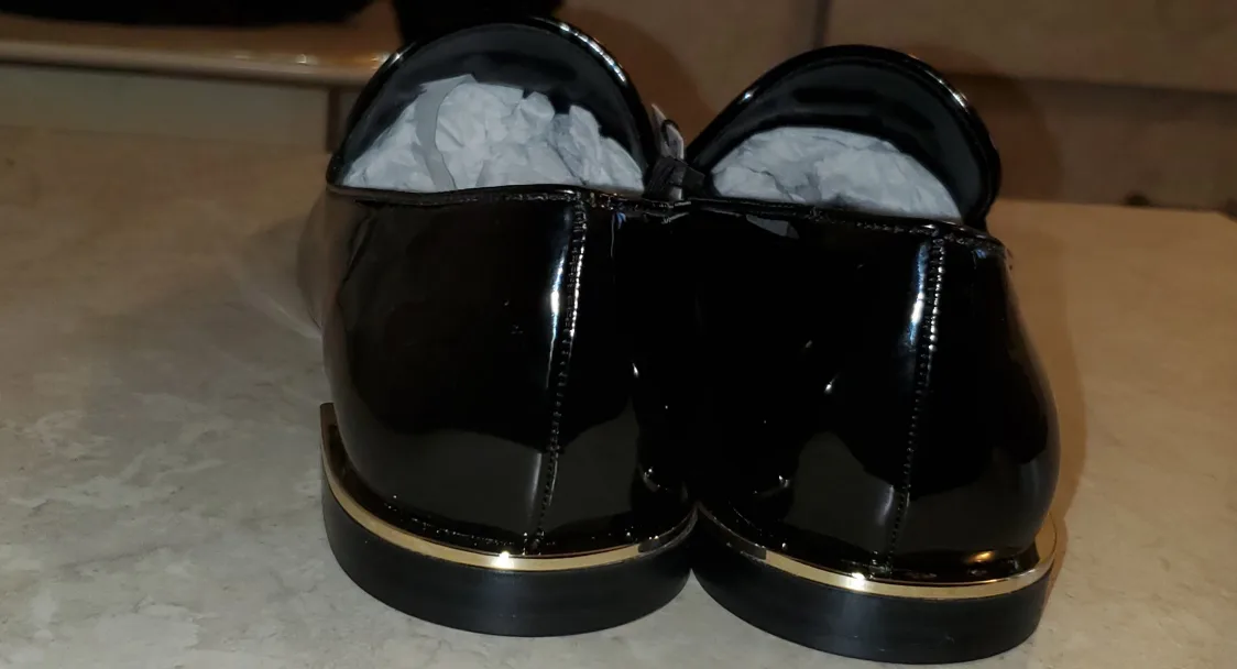 Zara Black Patent Loafers-Women image indicator(5)