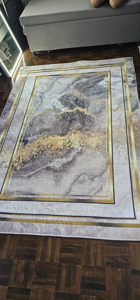 Gold and Marble Area Rug  3'8"×5'11" - photo 5