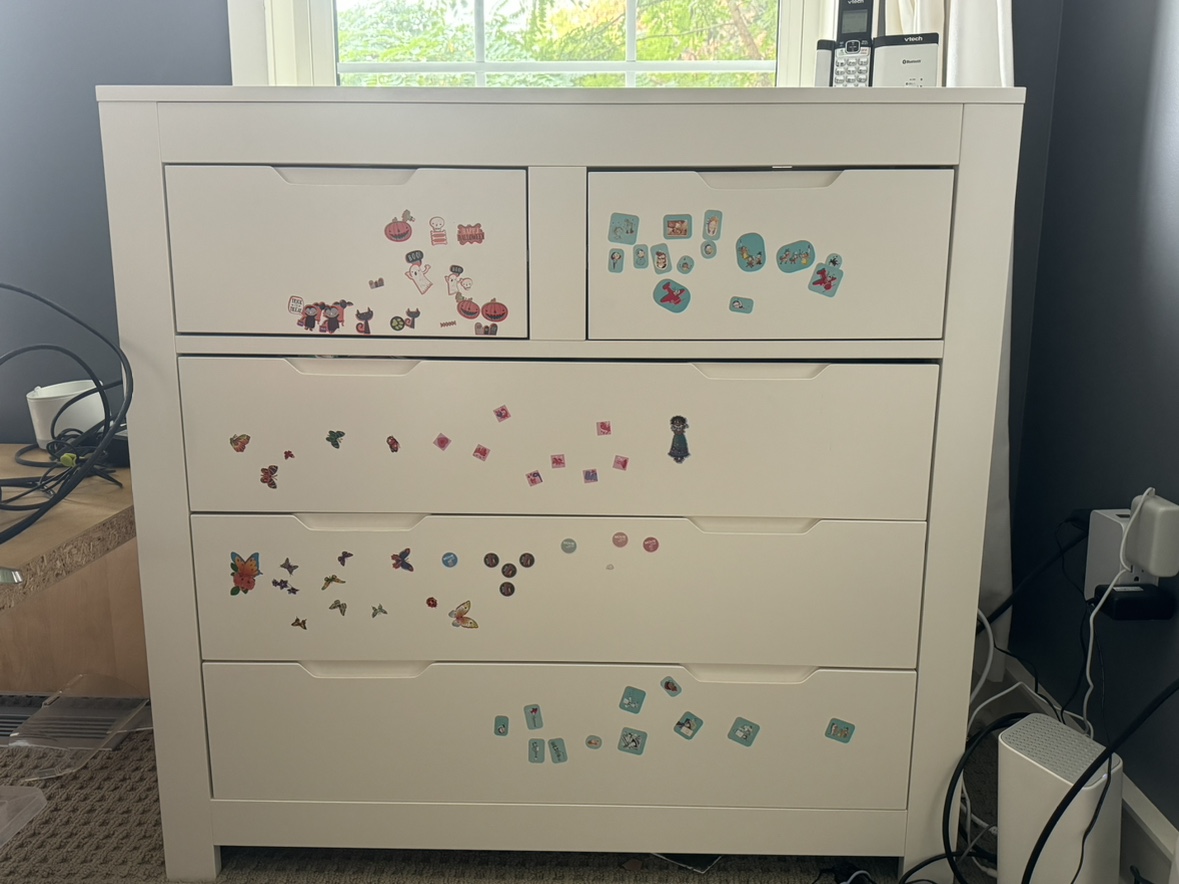 White Dresser with Drawers