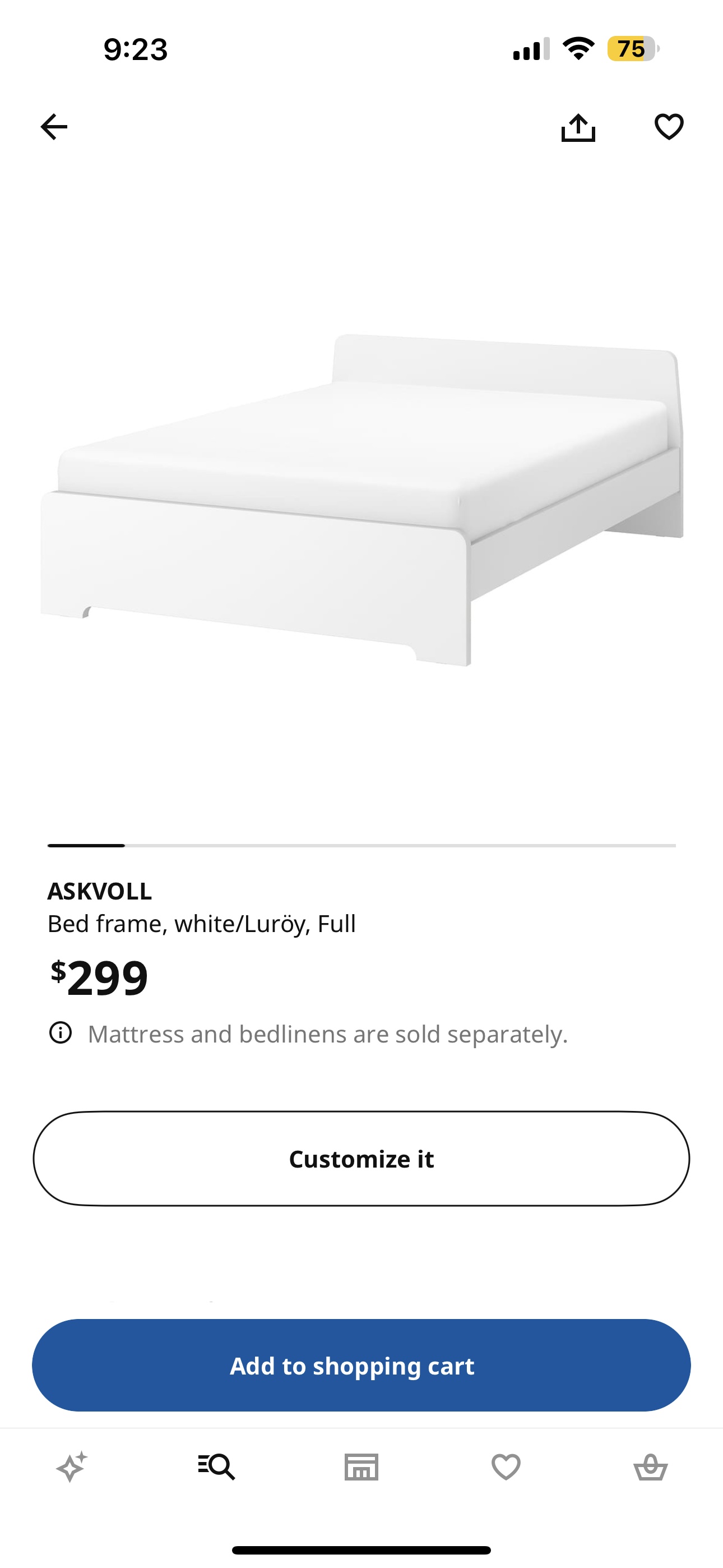 Bed + frame double