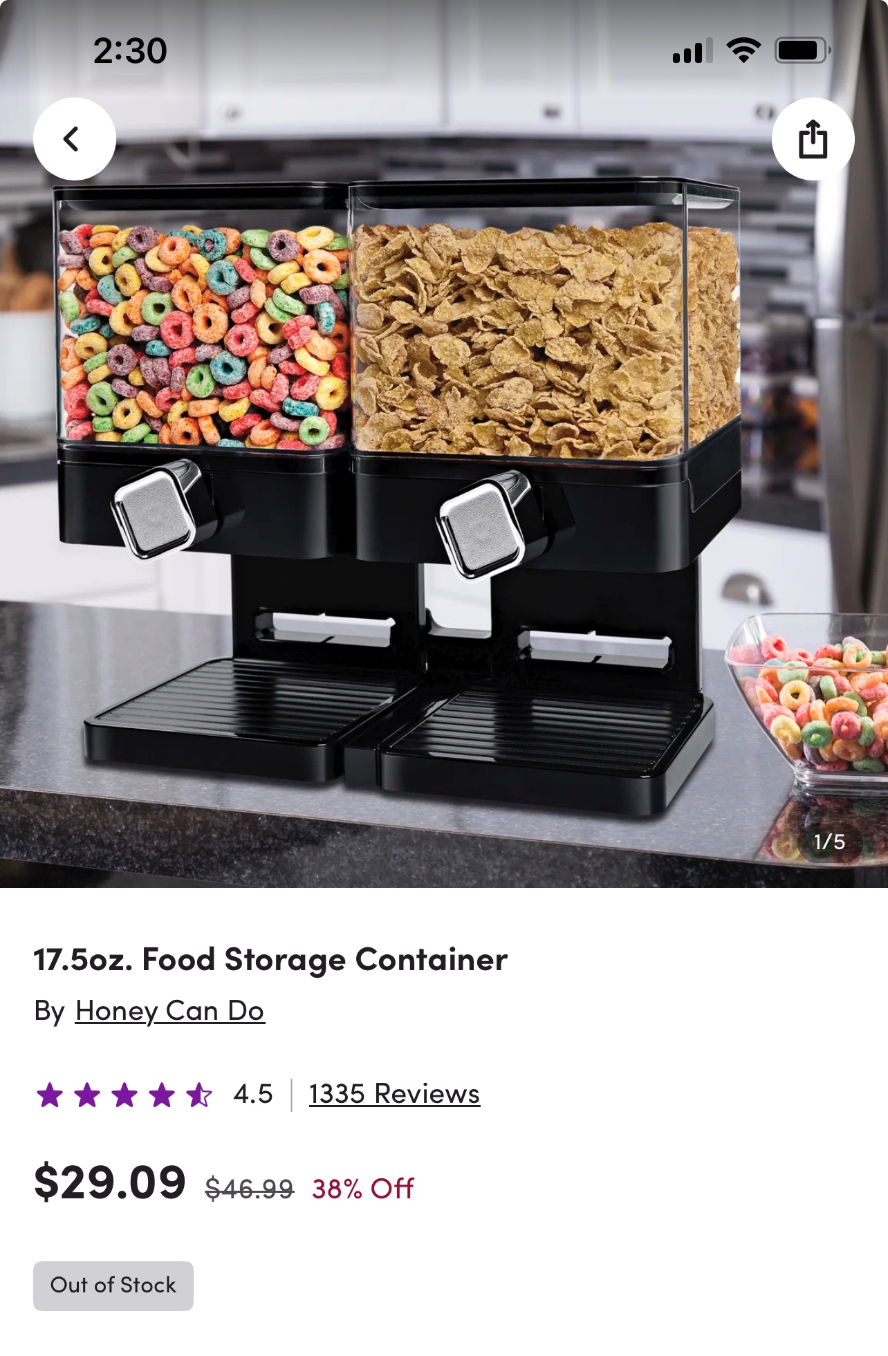 Honey Can Do Double Food Storage Container - photo 2