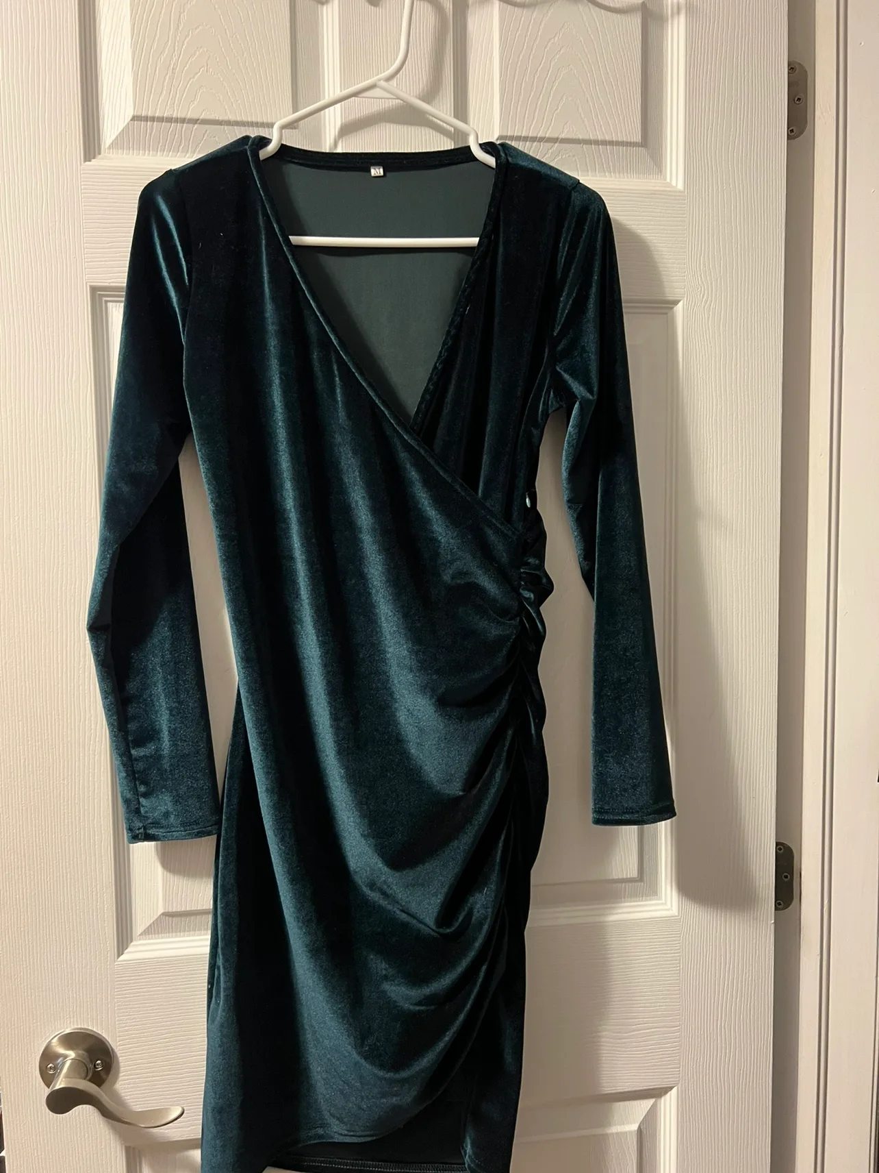Green Velvet Dress - Size M thumbnail
