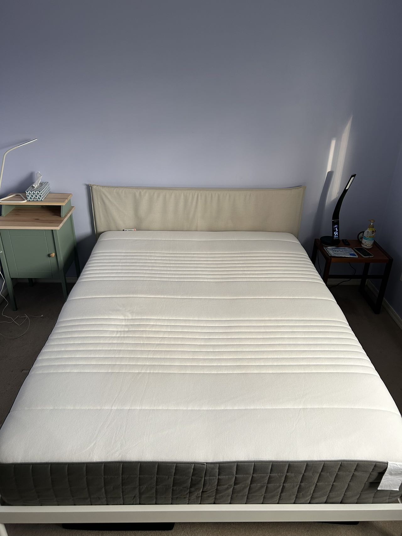 IKEA KLEPPSTAD Bed Frame with mattress, Queen