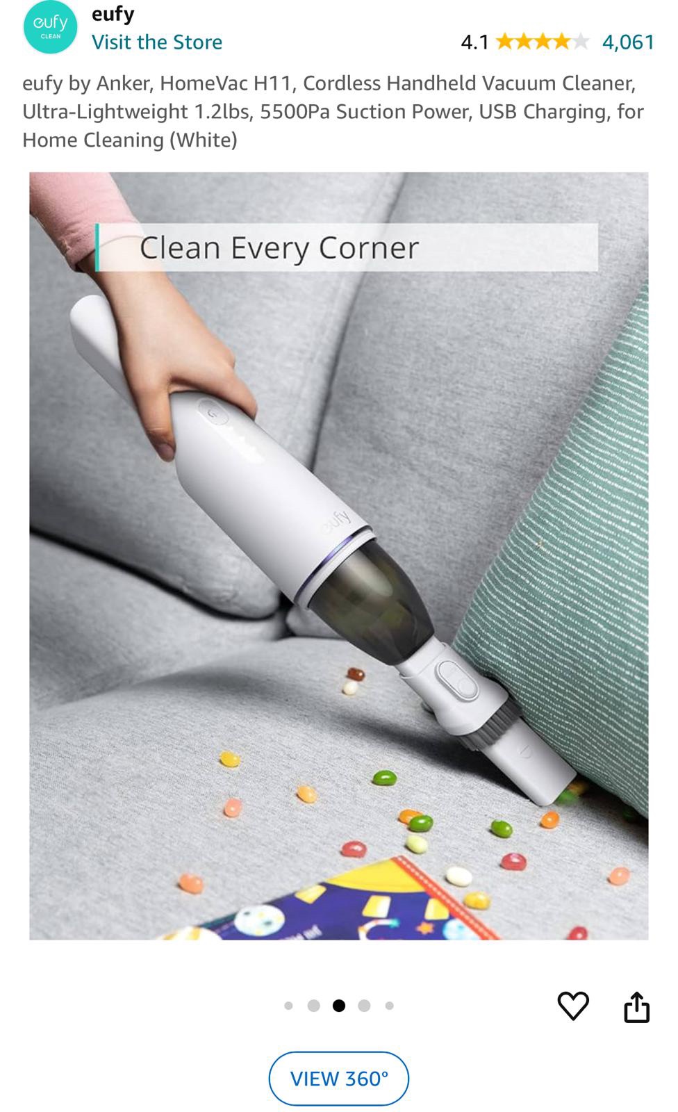 Eufy Cordless Handheld Vacuum Cleaner - photo 5
