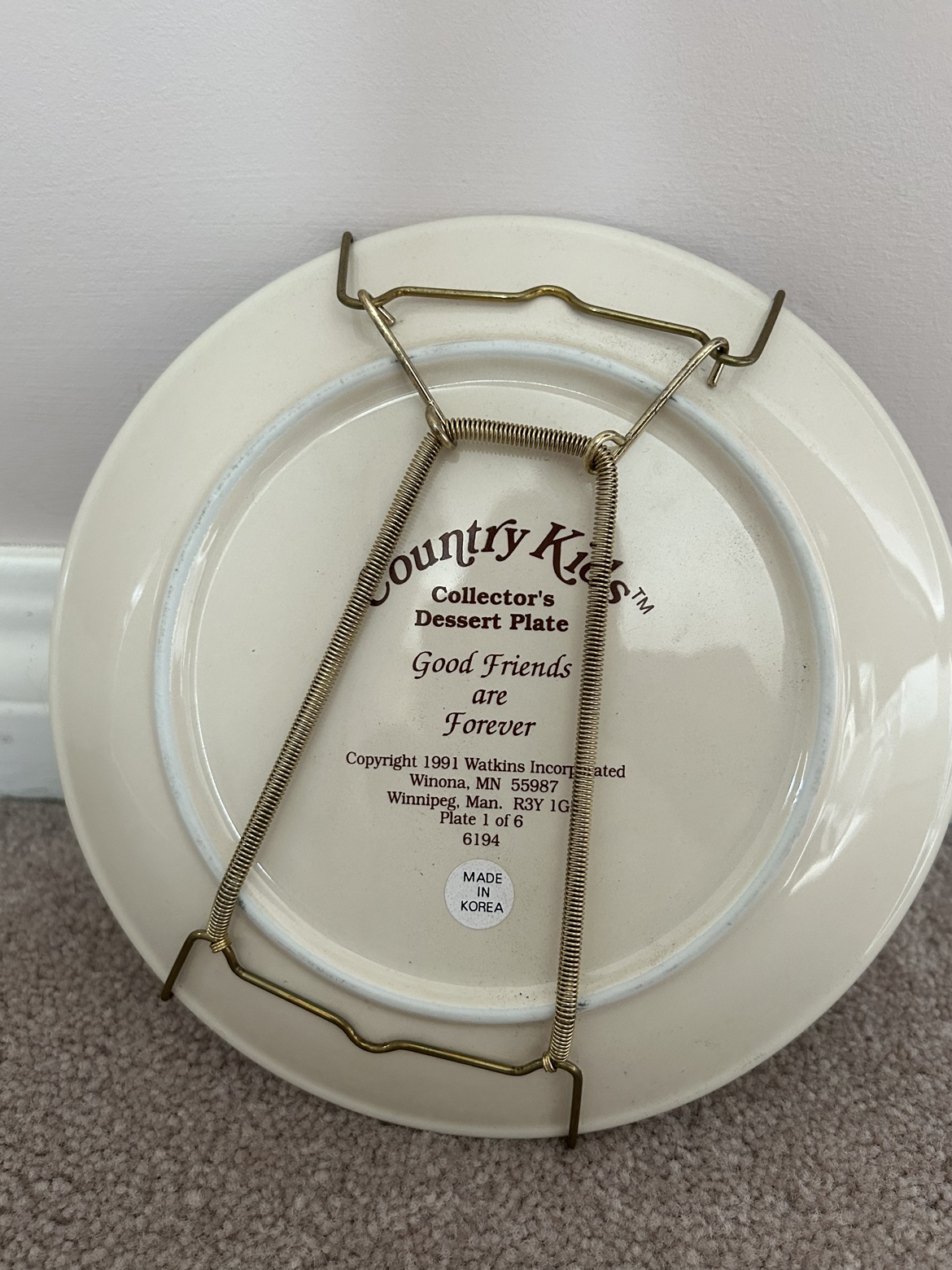 Country Kids Collector's Dessert Plate Good Friends are Forever - photo 2