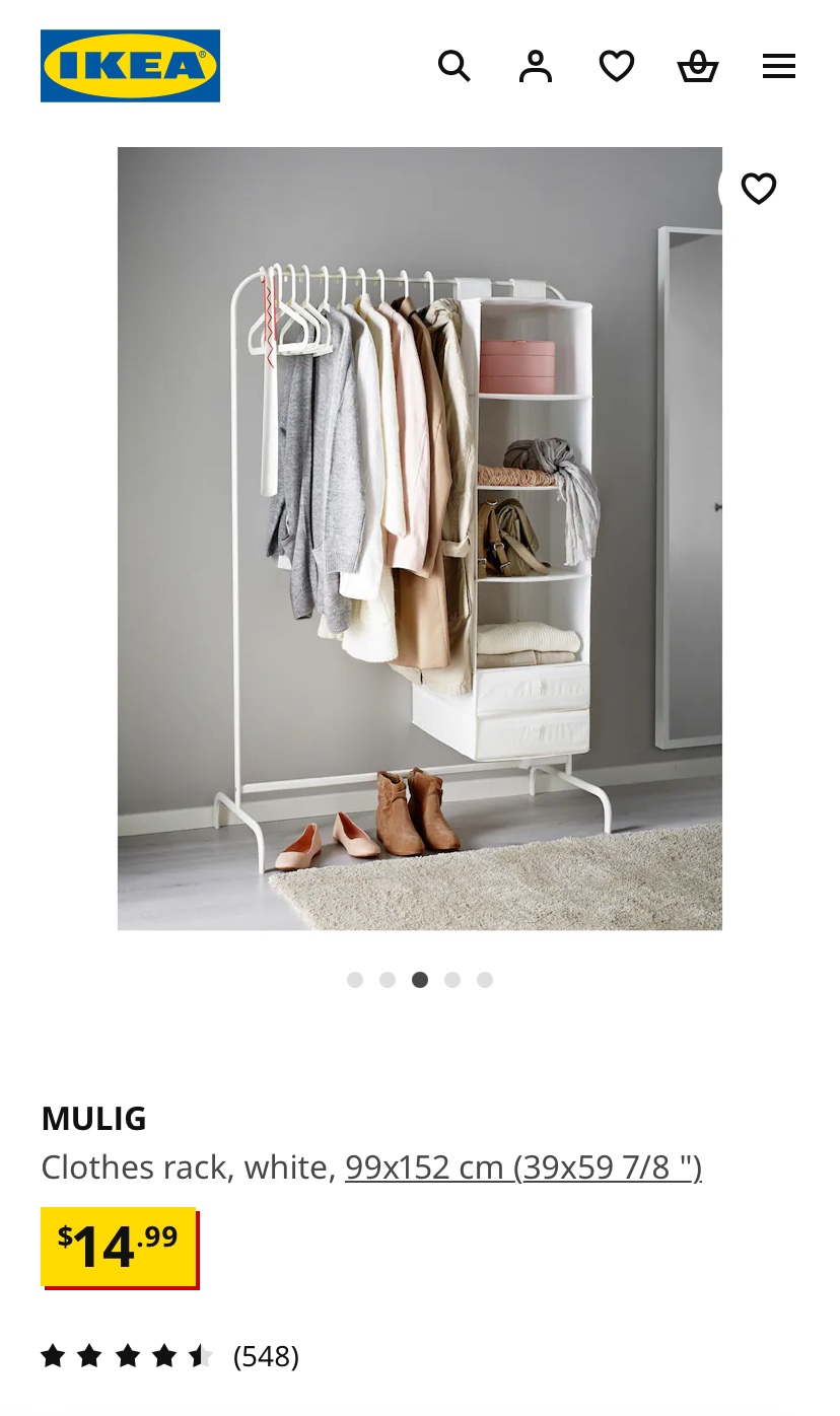IKEA MULIG Clothes Rack - photo 3