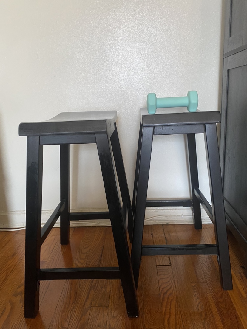 Black Wooden Stools (Set of 2) 🧡 - photo 3