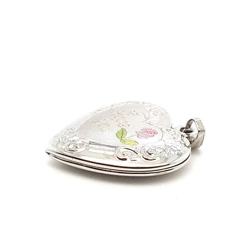 Silver “I love you” Heart Locket image indicator(6)
