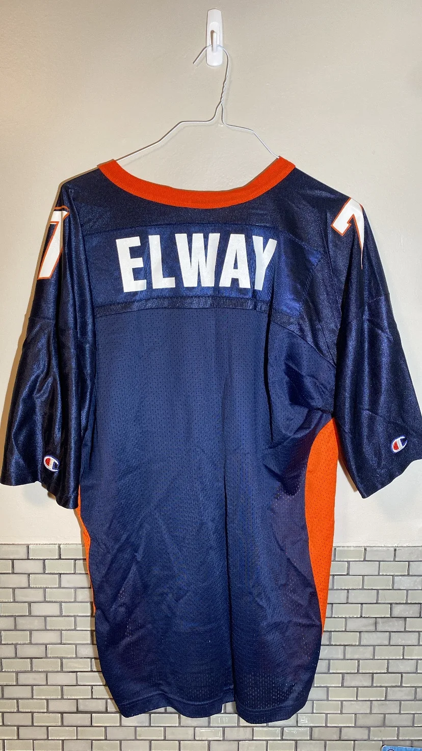 Vintage Champion Denver Broncos Elway NFL Football Jersey XL image indicator(3)