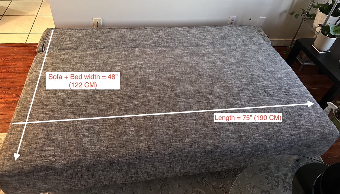 Grey Futon Sofa Bed - photo 2