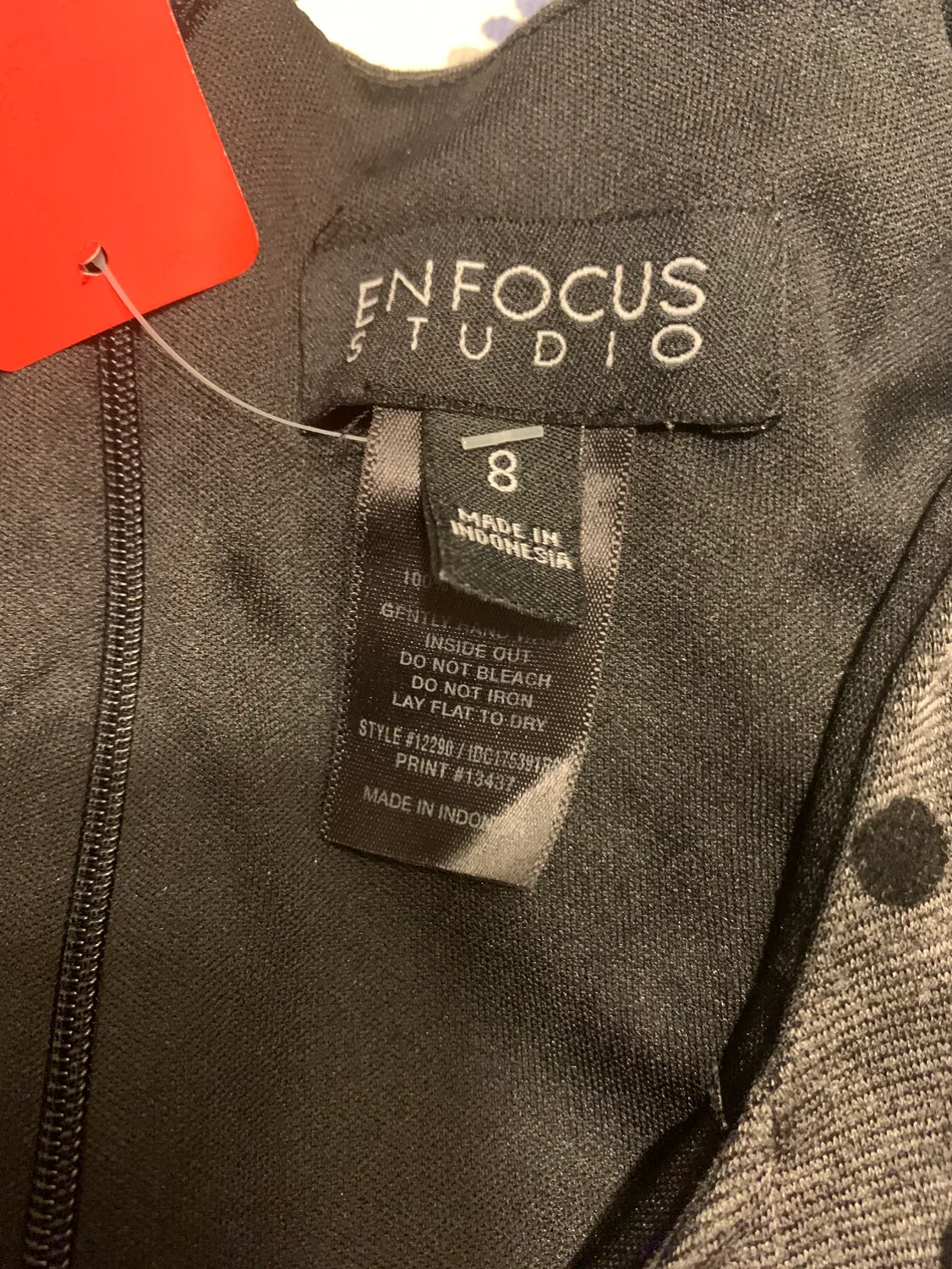 Dark Grey & Black Polka Dot Dress image indicator(7)